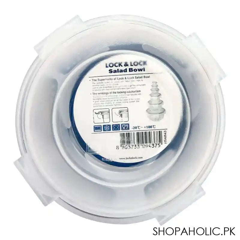 Lock & Lock Air Tight Round Salad Bowl 480ml, LLHSM943 - Image 2