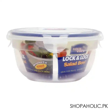 Lock & Lock Air Tight Round Salad Bowl, 850ml, LLHSM944 - Image 3