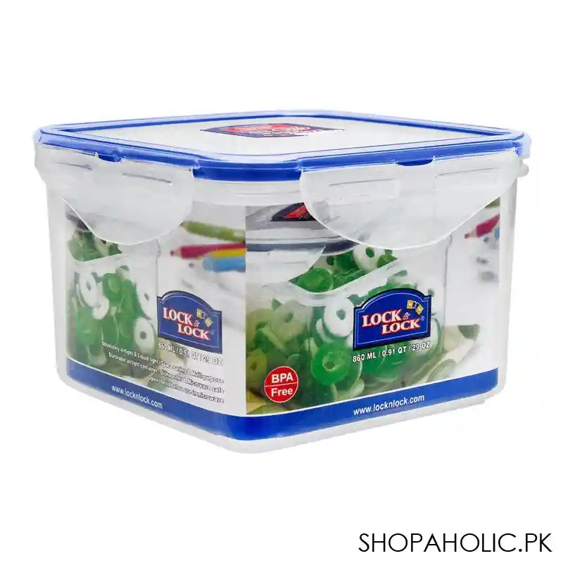 Lock & Lock Air Tight Square Tall Food Container, 860ml, LLHPL855 - Image 3