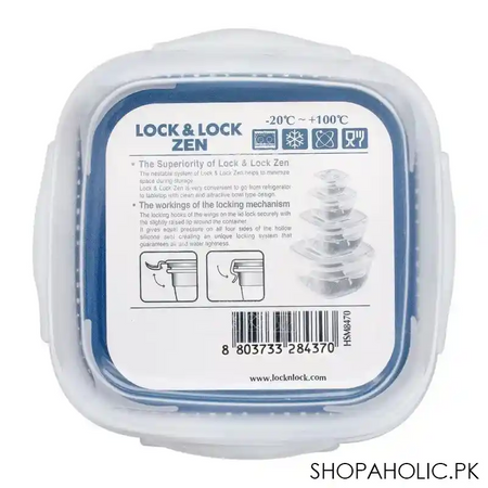 lock & lock air tight square zen style container, 520ml, llhsm8430 image4