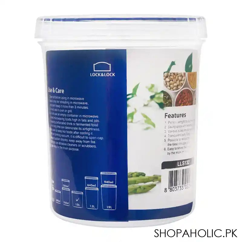 Lock & Lock Air Tight Twist Container, 1L, LLLLS132 - Image 3