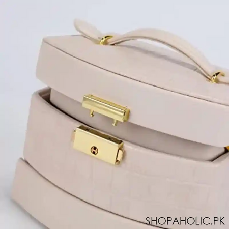 lockable leather jewelry box image3