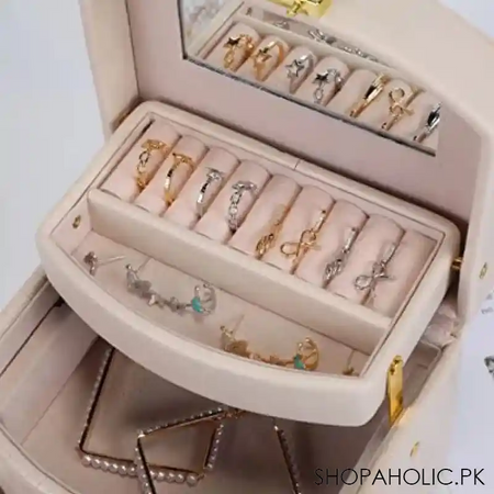 lockable leather jewelry box image4