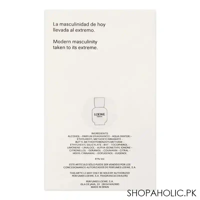 loewe esencia pour homme eau de toilette, fragrance for men, 100ml image3