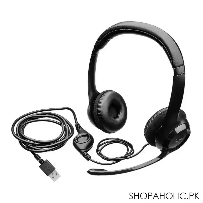 logitech usb computer headset, black, h390, 981 000485 image5