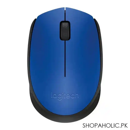 logitech wireless mouse, black/blue, m171 main image
