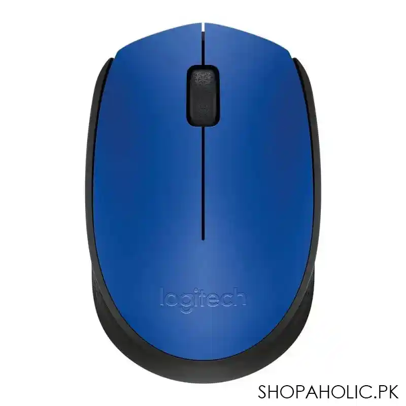 logitech wireless mouse, black/blue, m171 main image