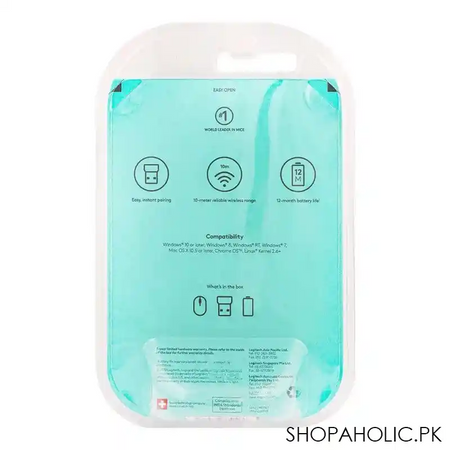 logitech wireless mouse, blue, m185, 910 002502 image3