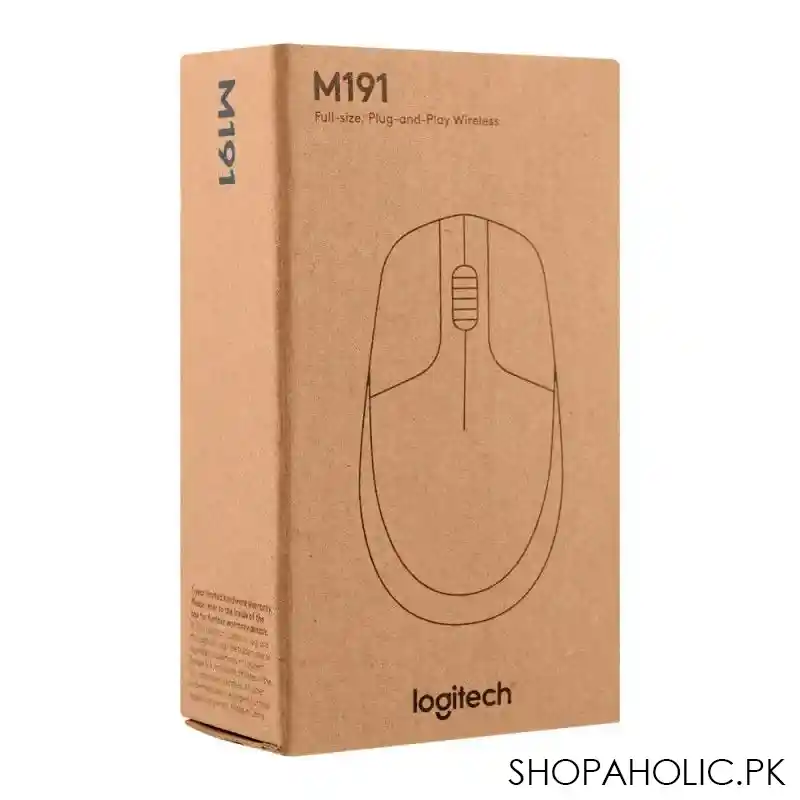logitech wireless mouse, grey, m191, 910 005927 main image