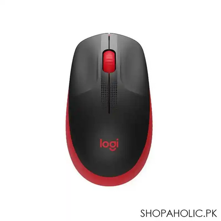 logitech wireless mouse, red, m190, 910 005915 main image