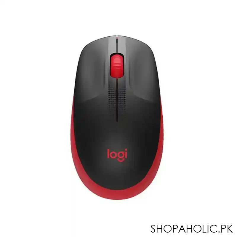 logitech wireless mouse, red, m190, 910 005915 main image