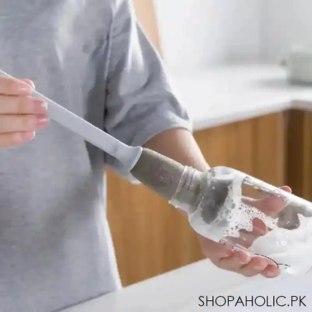 long handle bottle cleaning sponge brush image3