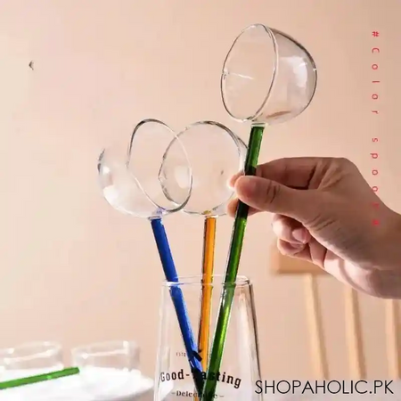 long handle colored deep soup spoon main image