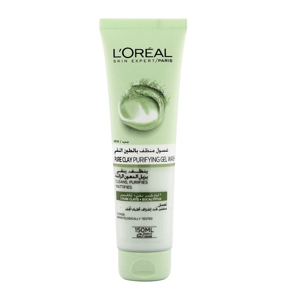 L'Oreal Paris Pure Clay Eucalyptus Purifying Gel Wash, 150ml - Image 2