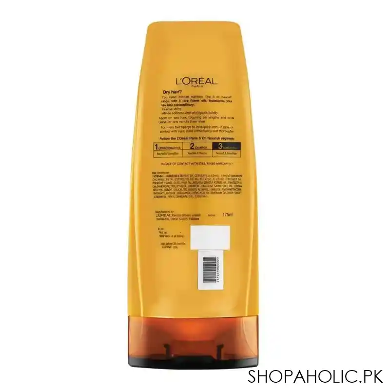 l'oreal paris 6 oil nourish scalp + hair nourishing conditioner, for all hair types, 175ml image4