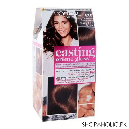 l'oreal paris casting hair color, 535 mahogany golden light brown image2