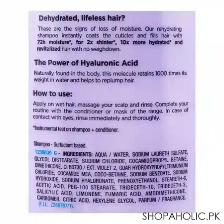 l'oreal paris elvive hyaluron moisture 72h moisture filling shampoo, 360ml image4