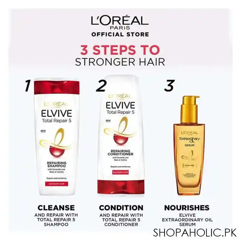 l'oreal paris elvive total repair 5 repairing shampoo, 360ml image6