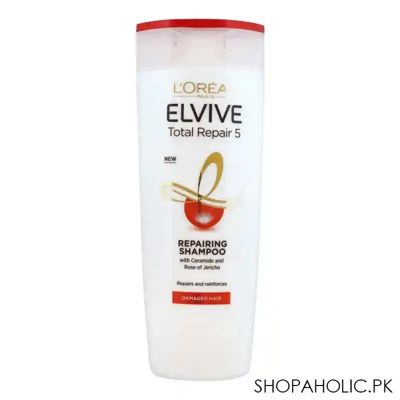 l'oreal paris elvive total repair 5 repairing shampoo, 360ml main image