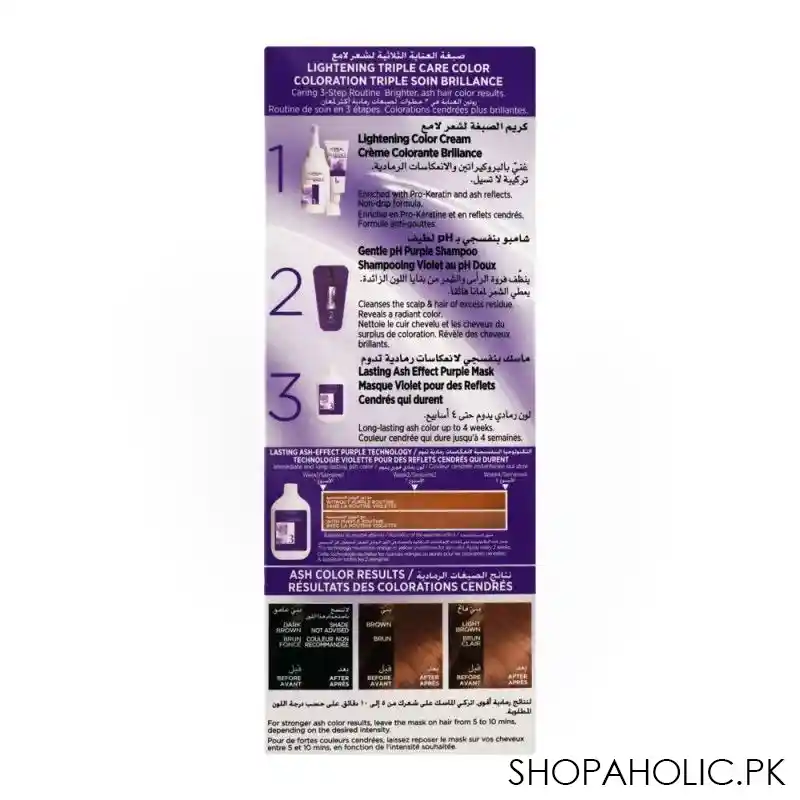 l'oreal paris excellence ash supreme triple care hair color, 8.12 cool pearl light blonde image4