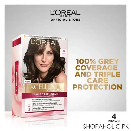 l'oreal paris excellence creme hair colour, brown 4 image2