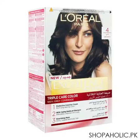 l'oreal paris excellence creme hair colour, brown 4 main image