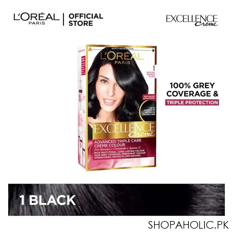 l'oreal paris excellence hair color black 1 main image