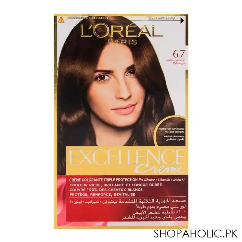 l'oreal paris excellence hair color, chocolate brown, 6.7 image2
