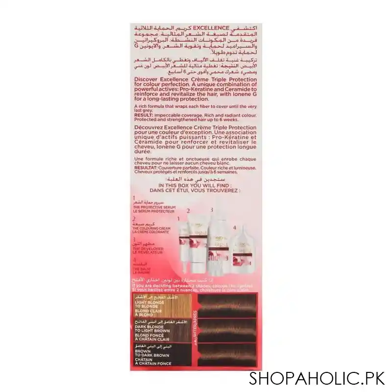 l'oreal paris excellence hair color, chocolate brown, 6.7 image3