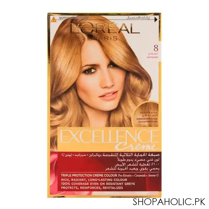 l'oreal paris excellence hair color, light blond 8 image3