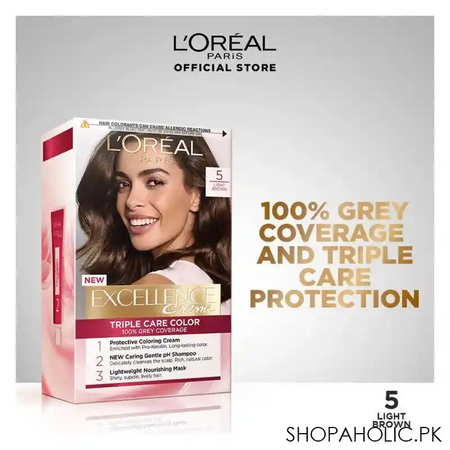 l'oreal paris excellence hair color, light brown 5 main image