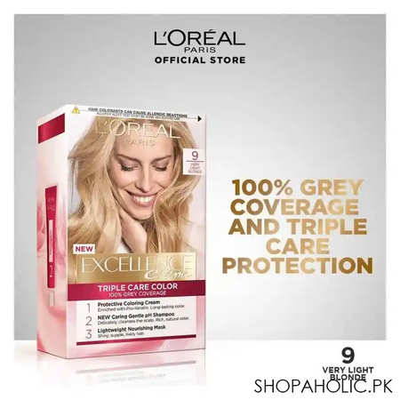 l'oreal paris excellence hair color, very light blond 9 main image
