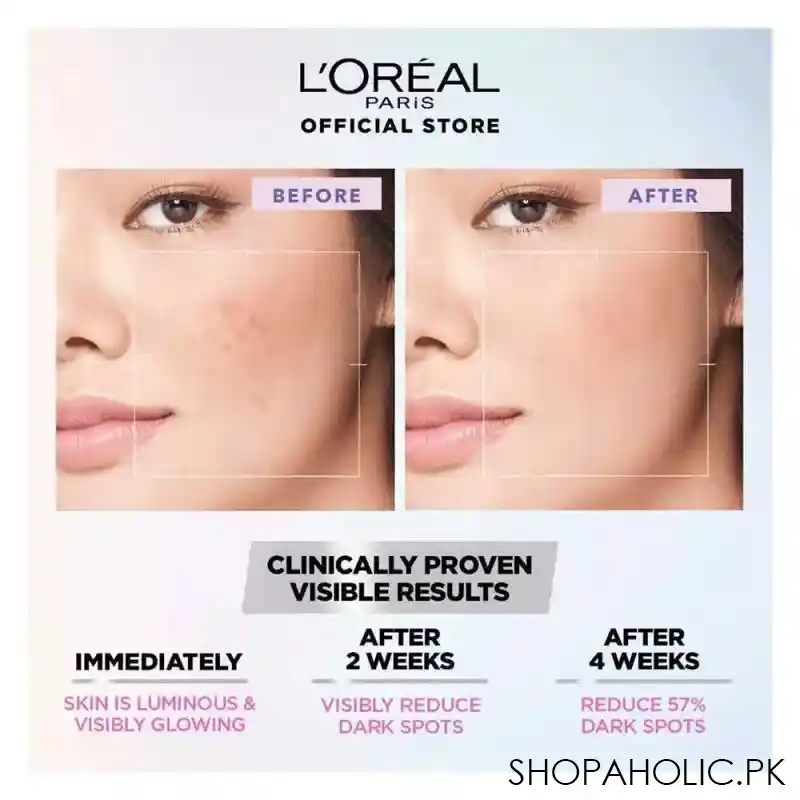 l'oreal paris glycolic bright instant glowing serum, reduces 57% dark spots, 15ml image3
