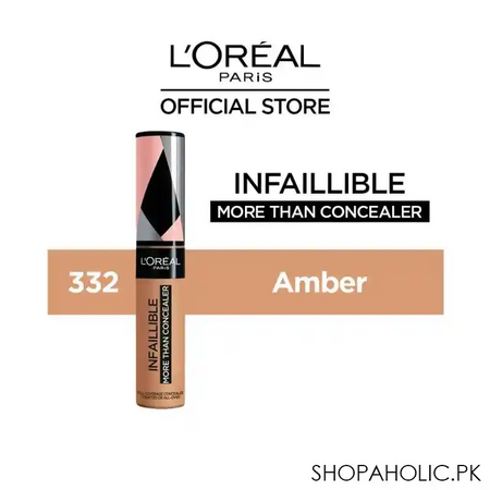 l'oreal paris infallible more than concealer, 332, amber image2