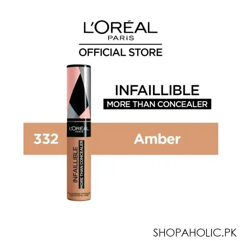 l'oreal paris infallible more than concealer, 332, amber image2