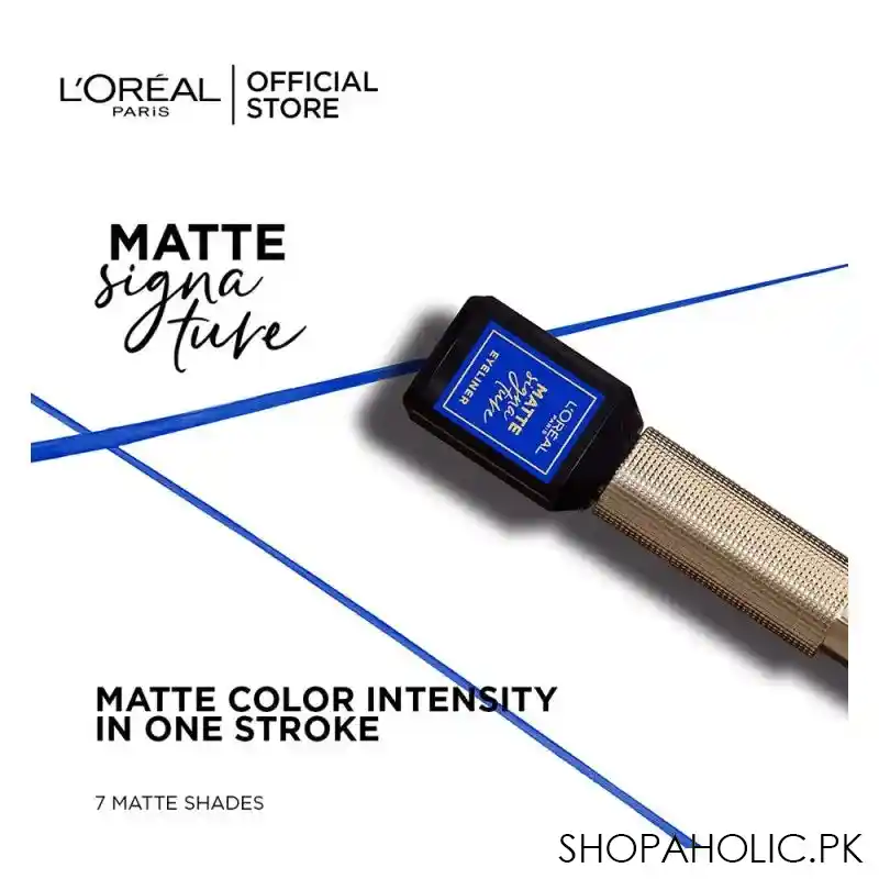 l'oreal paris matte signature eyeliner, 02 blue image2