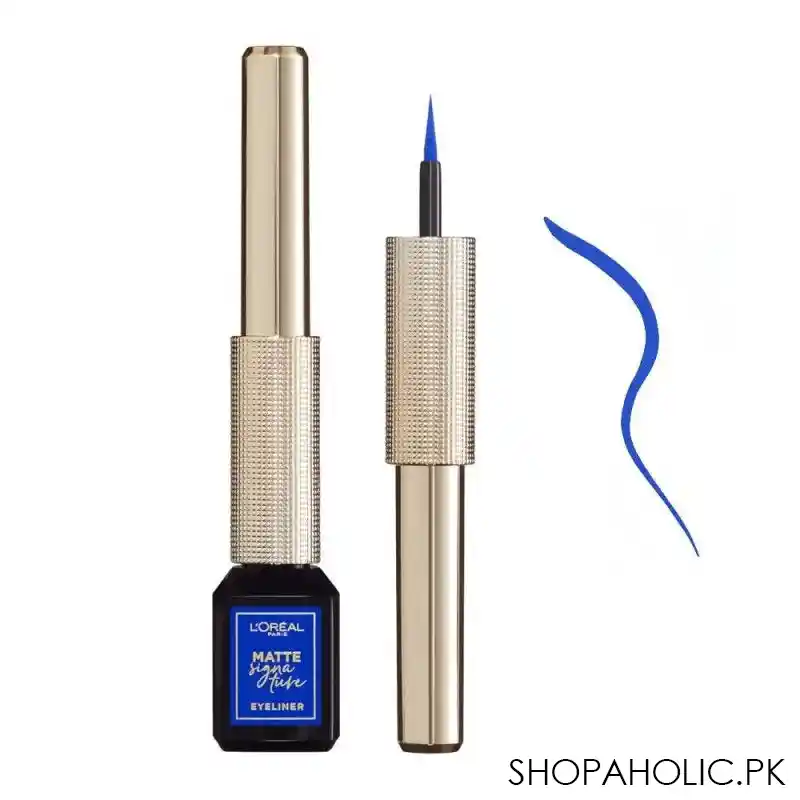 l'oreal paris matte signature eyeliner, 02 blue image4