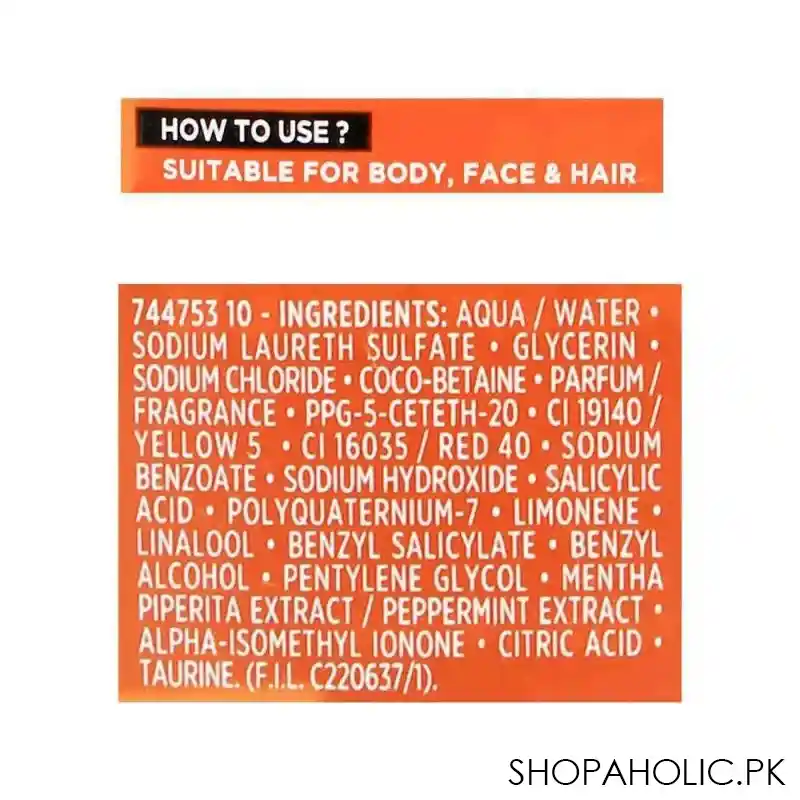 l'oreal paris men expert hydra energetic body + face + hair shower gel, wake up effect, 300ml image3