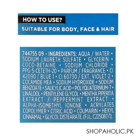 l'oreal paris men expert hydra power body + face + hair shower gel, ultimate hydration mountain water, 300ml image3