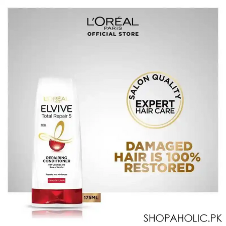 l'oreal paris total repair 5 repairing conditioner, for damaged hair, 175ml main image