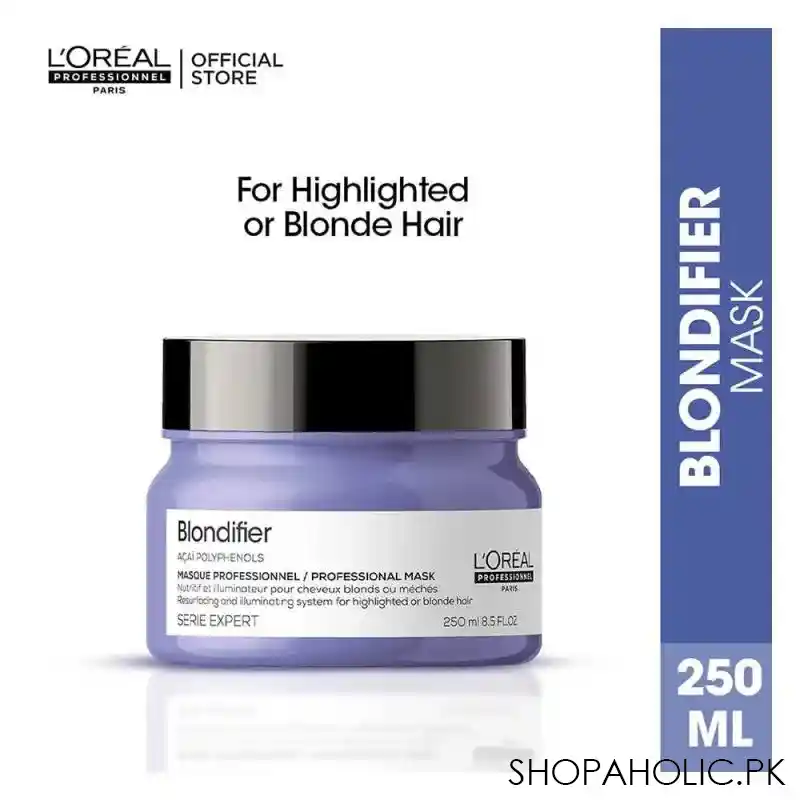 l'oreal professionnel serie expert blondifier acai polyphenols professional hair mask 250ml main image