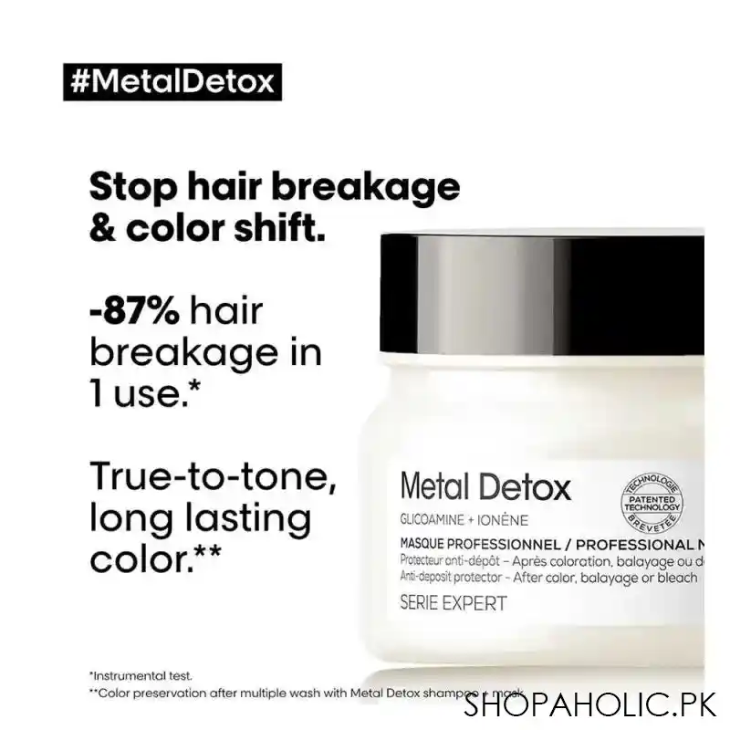 l'oreal professionnel serie expert metal detox glicoamine + ionene professional mask, 250ml image3