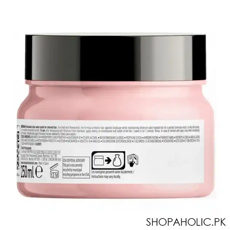 l'oreal professionnel serie expert resveratrol vitamino color hair mask, 250ml image4