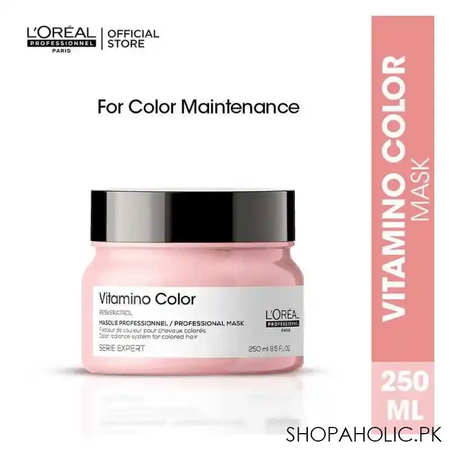 l'oreal professionnel serie expert resveratrol vitamino color hair mask, 250ml main image