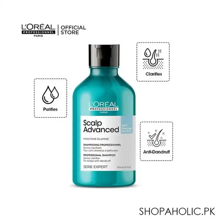l'oreal professionnel serie expert scalp advanced anti pellicular dandruff professional shampoo, for scalps with dandruff, 300ml image3