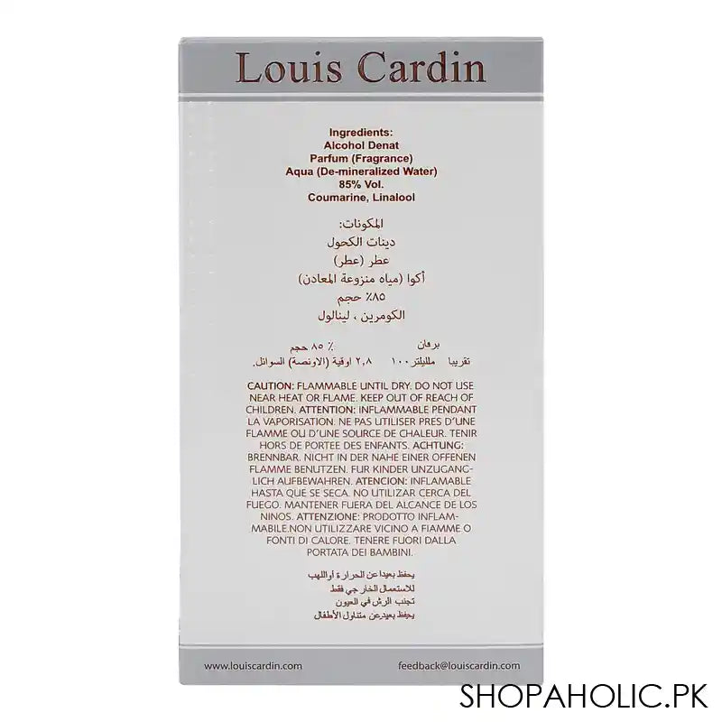 Louis Cardin Credible Homme, Eau De Parfum, For Men, 100ml - Image 2