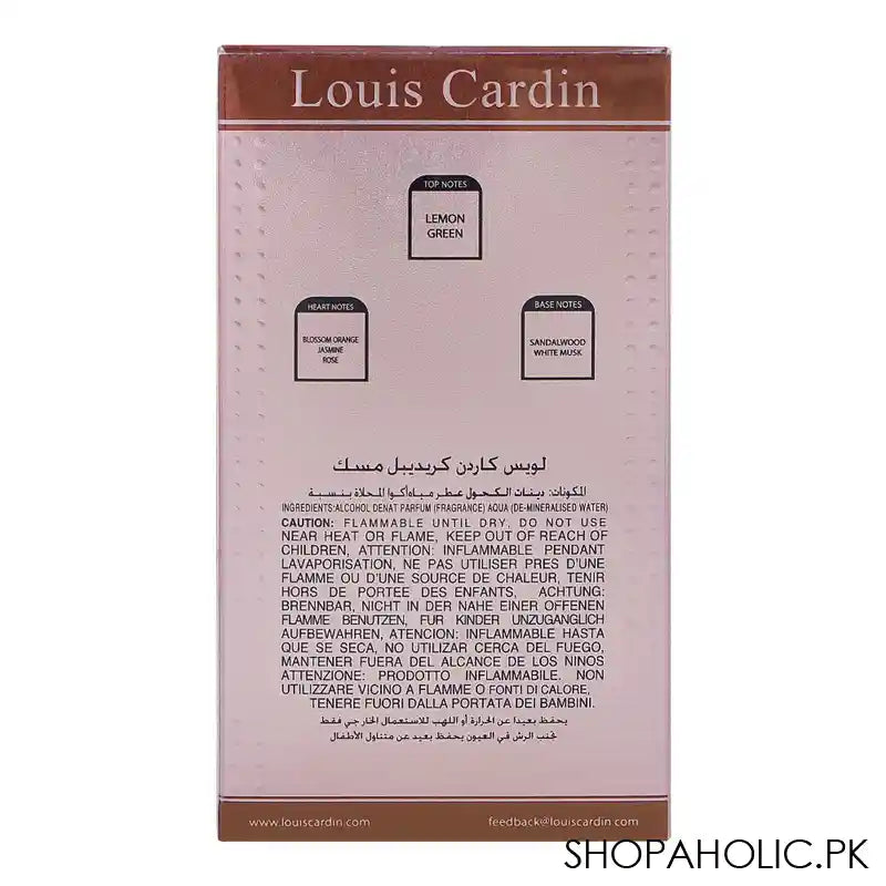 Louis Cardin Credible Musk, Eau De Parfum, For Men, 85ml - Image 4