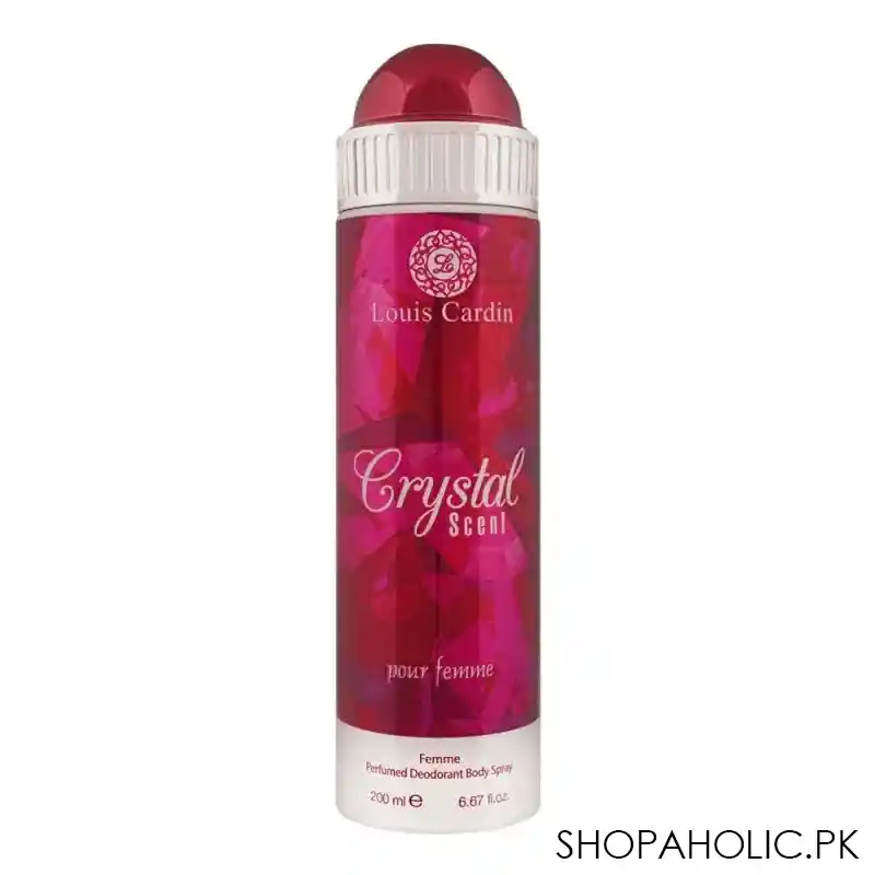 louis cardin crystal scent pour femme deo spray, for women, 200ml main image