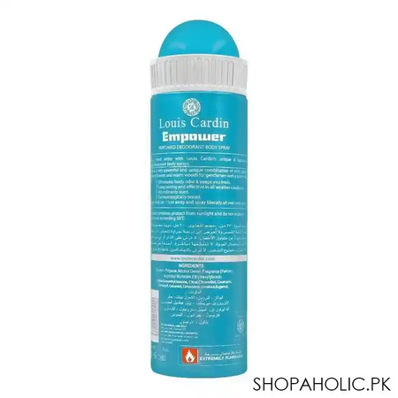 louis cardin empower homme deodorant spray, for men, 200ml image2