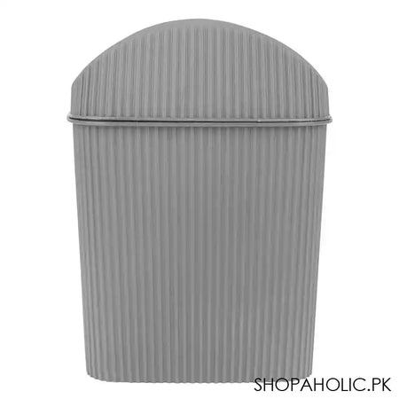 Lova Plastic Houseware Deco Plastic Dustbin, 2.5 Liters Capacity, Light Grey, 3in x 4.9in x 5.1in, LV-320 - Image 3